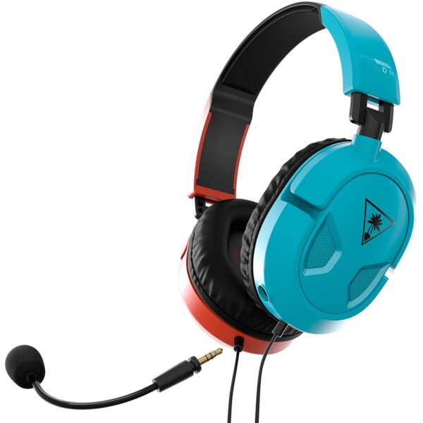 Turtle Beach Recon 50 Wired Gaming Headset – Nintendo Switch, Xbox Series X|S, Xbox One, PS5, PS4, PlayStation, Mobile & PC with 3.5mm – Removable Mic, 40mm Speakers, In-line Controls – Red/Blue - Image 6