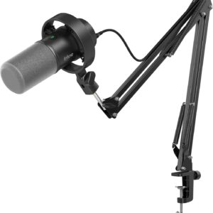 FIFINE K688 Podcast Microphone Kit, USB/XLR Dynamic Microphone with Boom Arm for PC/XLR Mixer, Gaming Mic with Mute Button, Headphone Jack for Vocal, Voice-Over, Streaming, Music Recording -K688CT