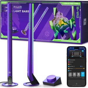 Govee x Evangelion RGBIC Gaming Light Bars H6047 with Smart Controller, Wi-Fi Smart LED Gaming Lights with Music Modes, 62 Scene Modes Built, Work with Alexa & Google Assistant, Game Room Light Decor