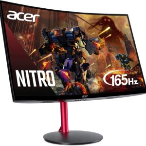 Acer Nitro 27" Full HD 1920 x 1080 1500R Curve PC Gaming Monitor | AMD FreeSync Premium | 165Hz Refresh | 1ms (VRB) | ZeroFrame Design | 1 x Display Port 1.4 & 2 x HDMI 2.0 Ports ED270R Mbmiiphx