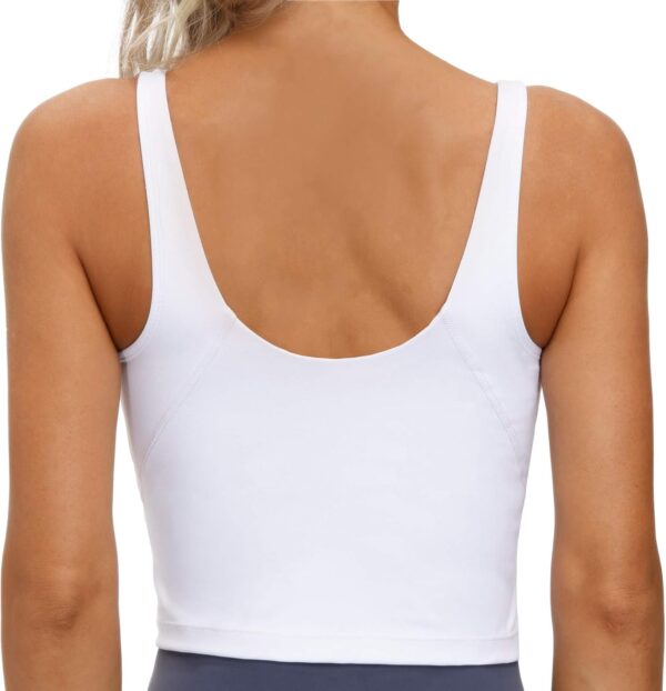 THE GYM PEOPLE Womens' Sports Bra Longline Wirefree Padded with Medium Support - Image 4