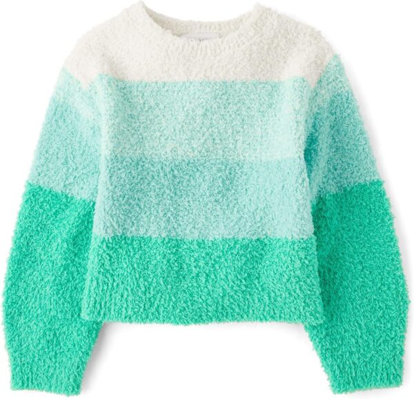 The Children's Place Girls' Long Sleeve Crew Neck Pullover Sweater