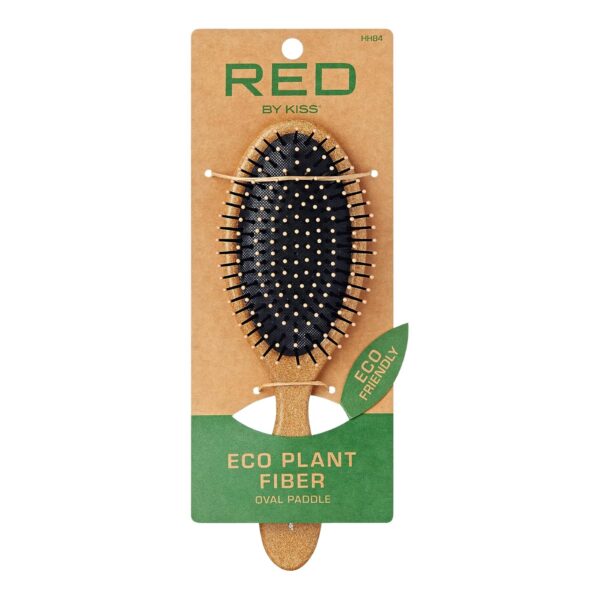 RED Detangling, Hair Brush, Eco-Plant Fiber Detangler Brush for Women and Men, Vented Hairbrush with Ball Tipped Bristles, Detangler for All Type Hair