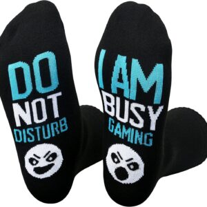 Do Not Disturb I'm Gaming Socks,Boy Gifts Ideas,Men Gifts For Christmas,Funny Gamer Socks Gifts for Men,Him,Dad,Sons,TeenBoys