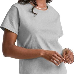 Hanes Women's Essentials T-Shirt, Cotton Crewneck Tee, Classic Fit T-Shirt For Women