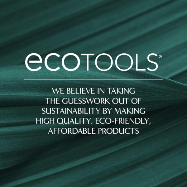 EcoTools On-The-Go Makeup Brush Kit, Travel-Friendly Brush Set, Mini-Size Makeup Tools for Powders, Blush, Bronzer, & Eyeshadows, Eco-Friendly, Synthetic Bristles, Cruelty-Free & Vegan, 5 Piece Set - Image 9