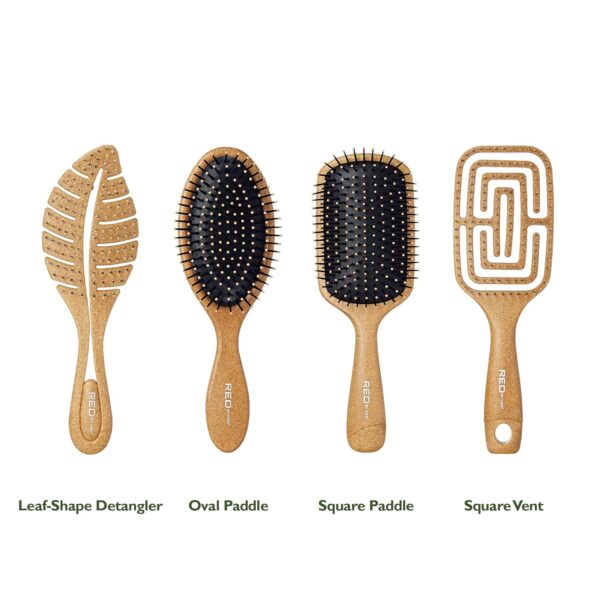 RED Detangling, Hair Brush, Eco-Plant Fiber Detangler Brush for Women and Men, Vented Hairbrush with Ball Tipped Bristles, Detangler for All Type Hair - Image 6