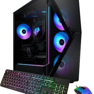 iBUYPOWER Slate 8 MESH Gaming PC Desktop Computer (AMD Ryzen 7 9700X CPU, AMD Radeon RX 7800XT 16GB GPU, 32GB DDR5 Non-RGB 5200MHz RAM (16x2), 1TB NVMe SSD, WiFi Ready, Windows 11 Home) - SMA7R78XT02