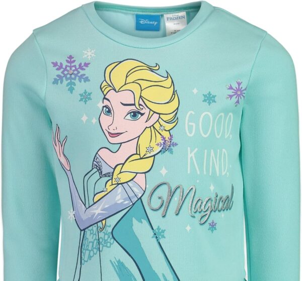 Disney Frozen Princess Anna Elsa Baby Girls Sweatshirt and Leggings Outfit Set Infant to Big Kid - Image 3