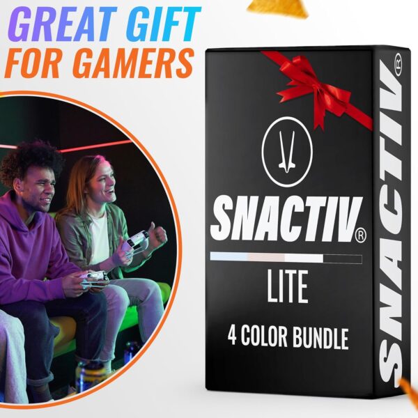 SNACTIV LITE Finger Chopsticks for Gamers 4PC Bundle - As Seen on Shark Tank! The Official Snacking Tool of the Future - Enjoy Snacks and Chips with Ease - Innovative Gaming Snacking Solution - Image 8