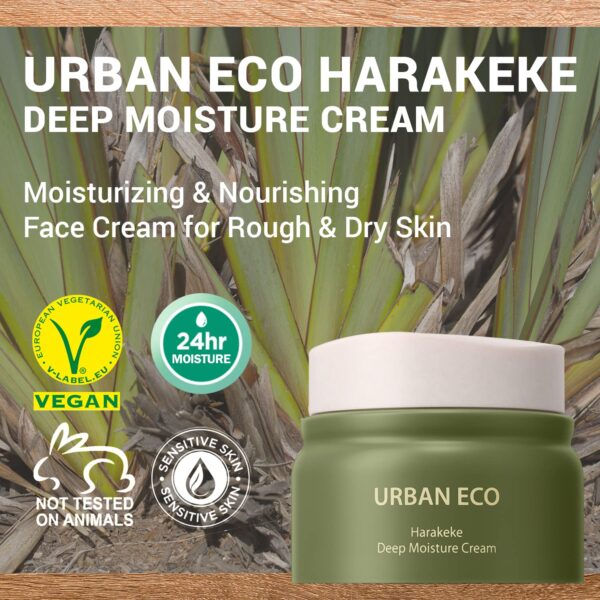 THESAEM Urban Eco Harakeke Deep Moisture Cream 1.69 oz. - Vegan Ultra Moisturizing and Nourishing Day & Night Moisturizer - Firming Healthy Looking Skin - Harakeke Root Extract and Ceramides - Image 2