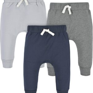Gerber Baby Boys' Toddler 3-Pack Jogger Pants