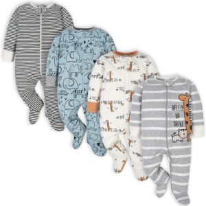 Gerber Baby Boys 4 Pack Sleep 'N Play Footie