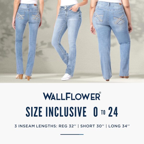 WallFlower Luscious Curvy Bootcut Jeans for Women Mid-Rise Insta Stretch Denim in Petite, Midsize, Plus Size, Juniors Jeans - Image 7