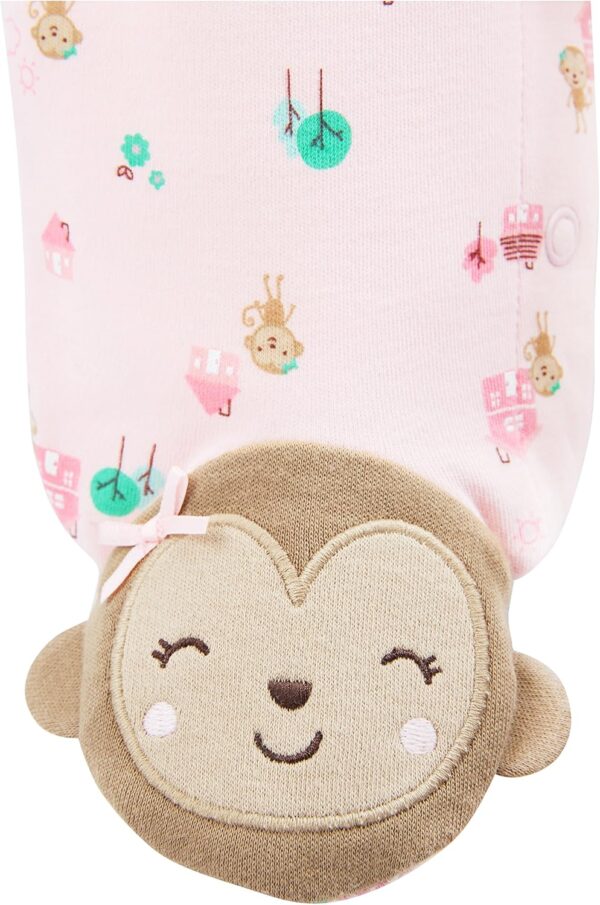 Simple Joys by Carter's Baby Girls' 2-Pack Cotton Snap Footed Sleep and Play - Image 3